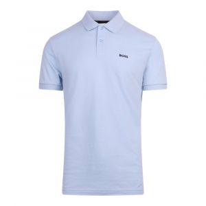 BOSS Polo Shirt Mens Light/Pastel Blue Piro S/s