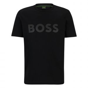 BOSS Green T Shirt Mens Black Tee Mirror 1 S/s T Shirt
