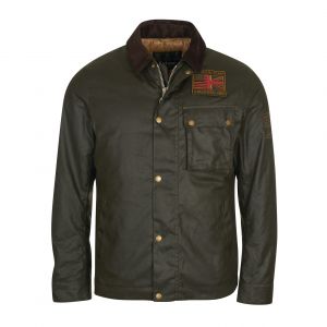 Mens Sage Green Workers Waxed Jacket