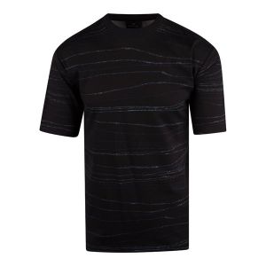 PS Paul Smith T Shirt Mens Black Line Print S/s T Shirt