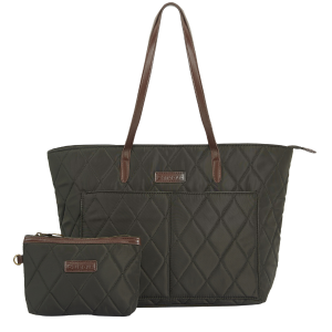 Barbour Tote Bag Womens Olive Quilted Tote Bag
