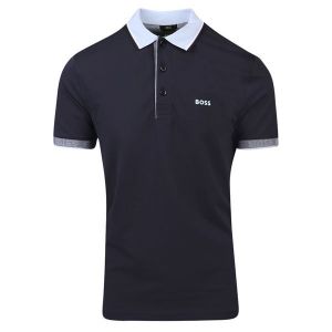Athleisure Mens Dark Blue/Blue Paule Slim Fit S/s Polo Shirt