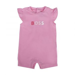 Baby Pink Branded Frill Romper