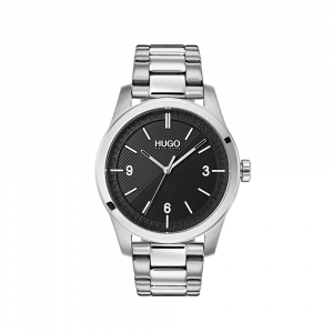Mens Silver/Black Create Bracelet Watch