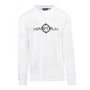 Mens Optic White Logo Print L/s T Shirt