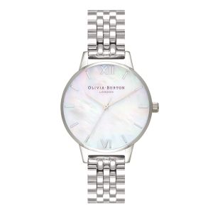 Olivia Burton Watch Womens Silver/Mother of Pearl Bracelet Watch