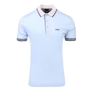 Athleisure Mens Light Blue Paule Slim Fit S/s Polo Shirt