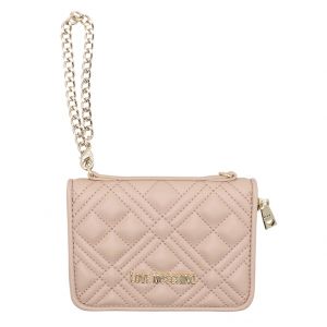 Womens Beige Diamond Quilted Chain Small Purse