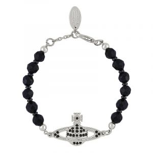 Vivienne Westwood Bracelet Womens Platinum/Black Messaline