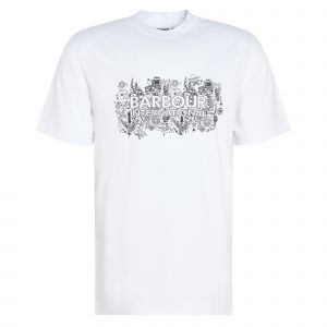 Mens Bright White Ridley Graphic S/s T Shirt