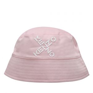 Girls Pink Logo Cross Bucket Hat