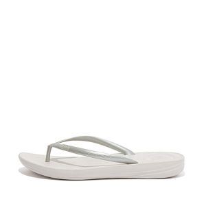 FitFlop Flip Flops Womens Silver Iqushion | Hurleys