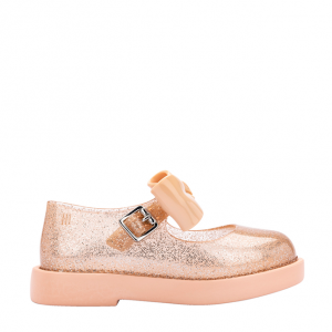 Girls Blush Glitter Mini Lola Bow Shoes (4-9)