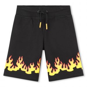 HUGO Sweat Shorts Boys Black Flame Detail Sweat Shorts