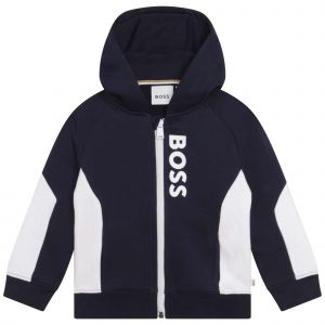 Toddler Navy Zip Hooded Sweat Jacket