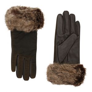 Womens Olive Ambush Wax Leather Gloves
