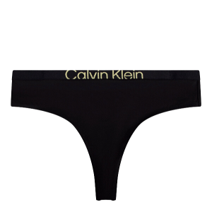 Calvin Klein Thong Womens Black/Sunny Lime Modern Thong 