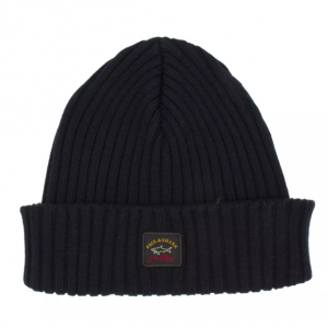 Mens Navy Branded Knitted Hat