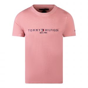 Mens Teaberry Blossom Garment Dye Tommy Logo S/s T