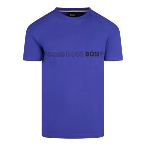 BOSS T Shirt Mens Bright Blue UV Slim Fit S/s T Shirt