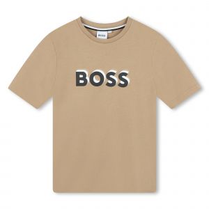 BOSS T Shirt Boys Stone Layered Logo S/s T Shirt