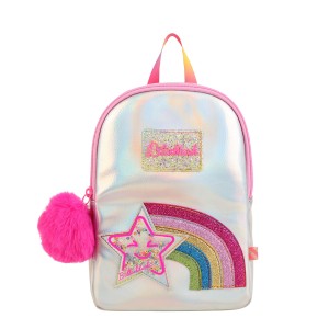  Billiebush Backpack Girls White Rainbow Star Backpack