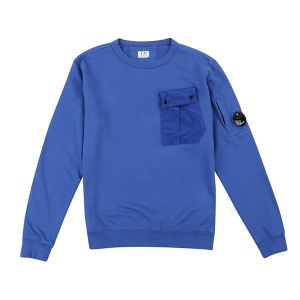 Boys Blue Quartz Light Fleece Mixed Sweatshirt
