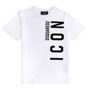 Mens White Vertical Icon Relax Fit S/s T Shirt