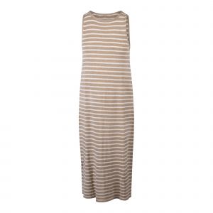 Womens	Beige/Cream Ocean Stripe Midaxi Dress