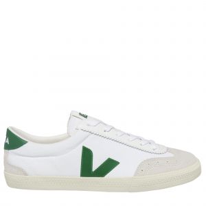 Veja Trainers Mens White/Emeraude Volley Canvas Trainers