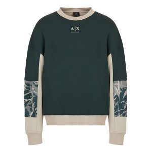 Armani Exchange Sweatshirt Mens Green Gables Camo Print Block | Hurleys