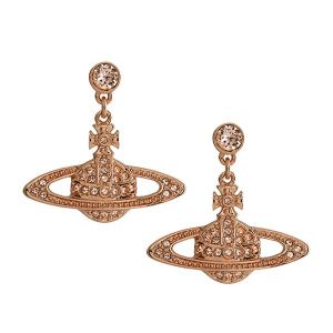 Womens Rose Gold/Silk Mini Bas Relief Drop Earrings