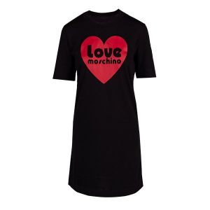 Love Moschino Dress Womens Black Heart Logo | Hurleys