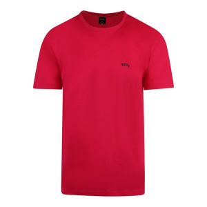 BOSS T-Shirt Mens Bright Pink Tee Curved S/s | Hurleys