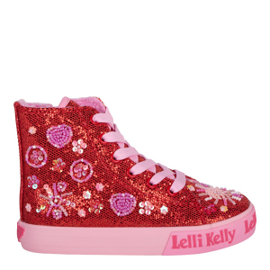 Lelli Kelly Boots Girls Red Glitter Dafne Mid Boots