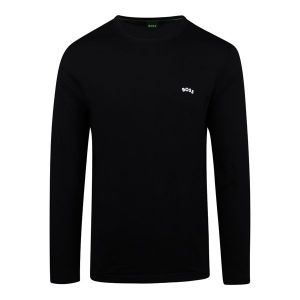 BOSS  T-Shirt Mens Black Togn Curved L/s | Hurleys