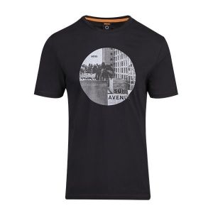 Orange Mens Black Thinking 5 S/s Tee T Shirt