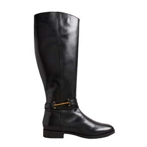 Ted Baker Boots Womens Black Rydier Leather Knee High Boots 