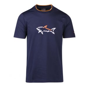 Mens Navy Reflex Shark Logo S/s T Shirt
