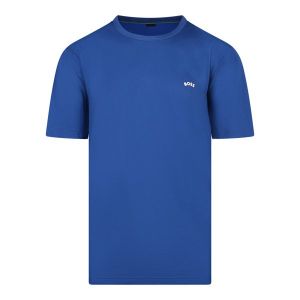 BOSS T Shirt Mens Bright Blue Tee Curved S/s | Hurleys