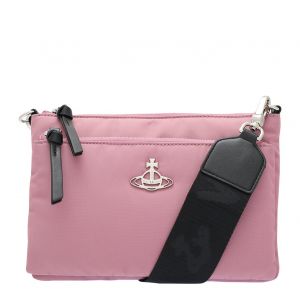 Womens Pink Penny Nylon Pouch Crossbody Bag
