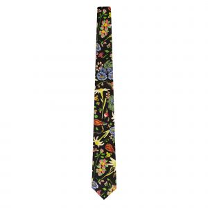 Vivienne Westwood Tie Mens Black Tie CM.8.5 Folk Flower 