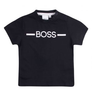 Toddler Navy Branded Chest Line S/s T Shirt