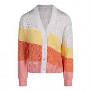 PS Paul Smith Cardigan Womens White Sunset Open Knit Cardigan