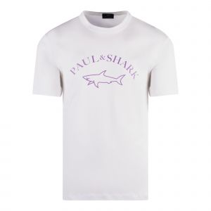Paul And Shark T Shirt Mens White Colour Logo S/s T Shirt