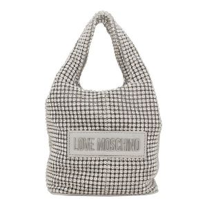 Love Moschino Bag Womens Silver Crystal Top Handle | Hurleys