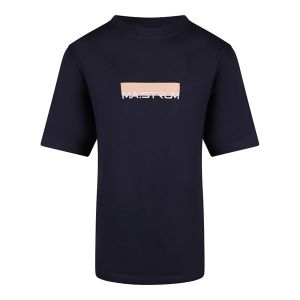 MA.STRUM T Shirt Mens Ink Navy Block Print S/s T Shirt 