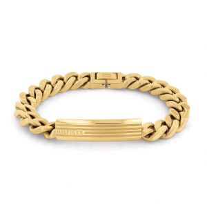 Mens Gold/Black ID Bracelet