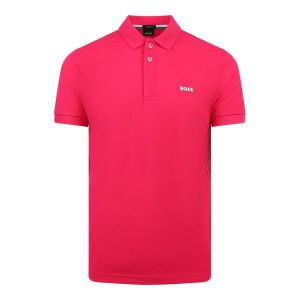 BOSS Polo Shirt Mens Bright Pink Paule 2 S/s | Hurleys
