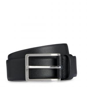 BOSS Belt Mens Black Erman-L Leather Belt 